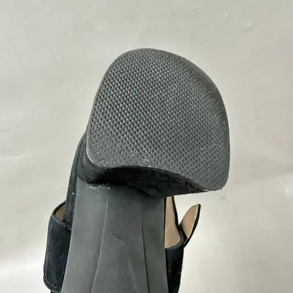 Aerosoles Cosmos Crisscross Platform Sandal in Black Suede Size 9 Block Heel - Picture 14 of 15